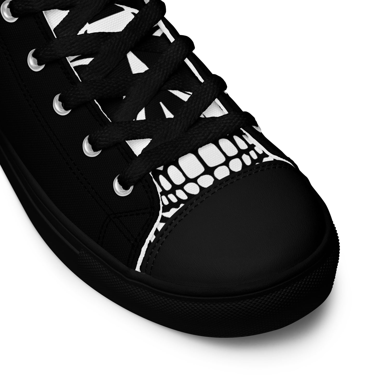 Skulled Lace-Up High Tops, Spades (Women)