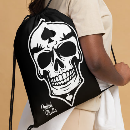 Skulled Drawstring Bag