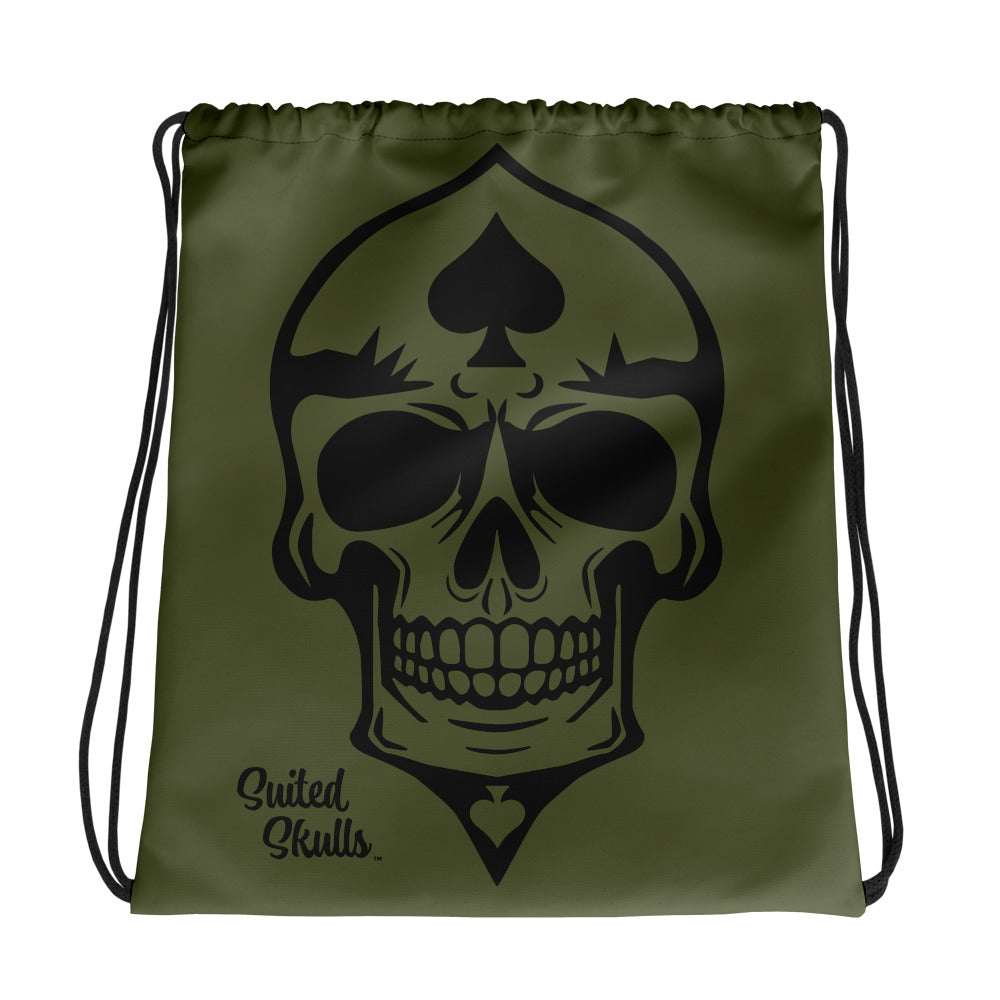 Skulled Drawstring Bag