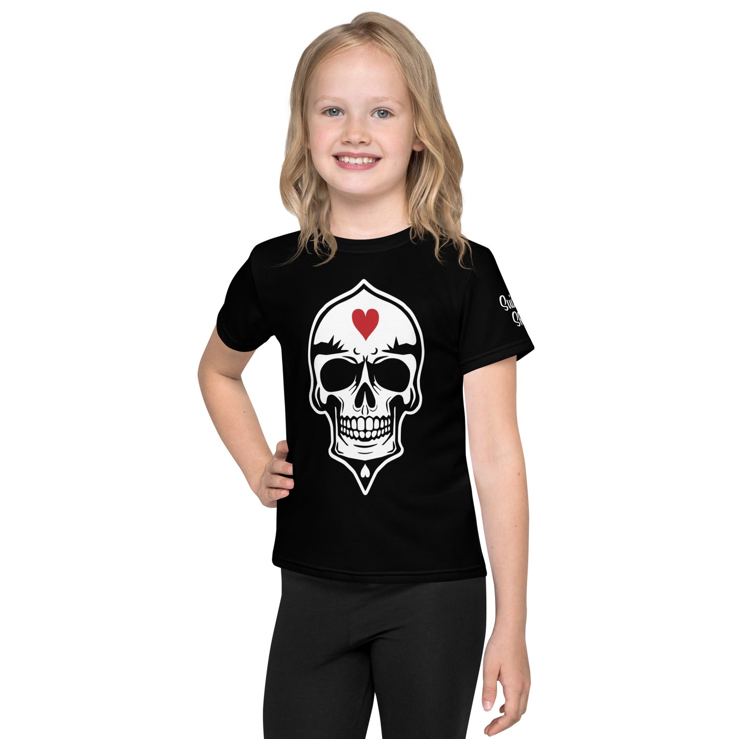 Skulled T-Shirt, Hearts (Kids)