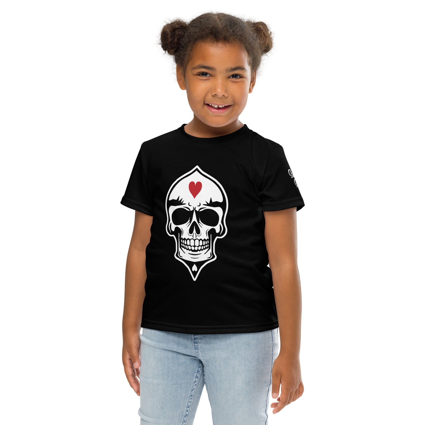 Skulled T-Shirt, Hearts (Kids)