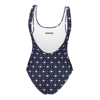 Suited Diamond Pattern Swimsuit