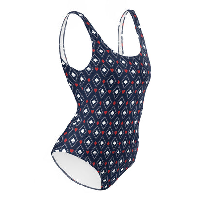 Suited Diamond Pattern Swimsuit