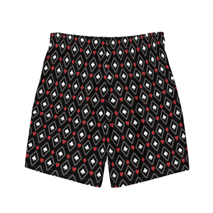 Suited Diamond Pattern Swim Trunks