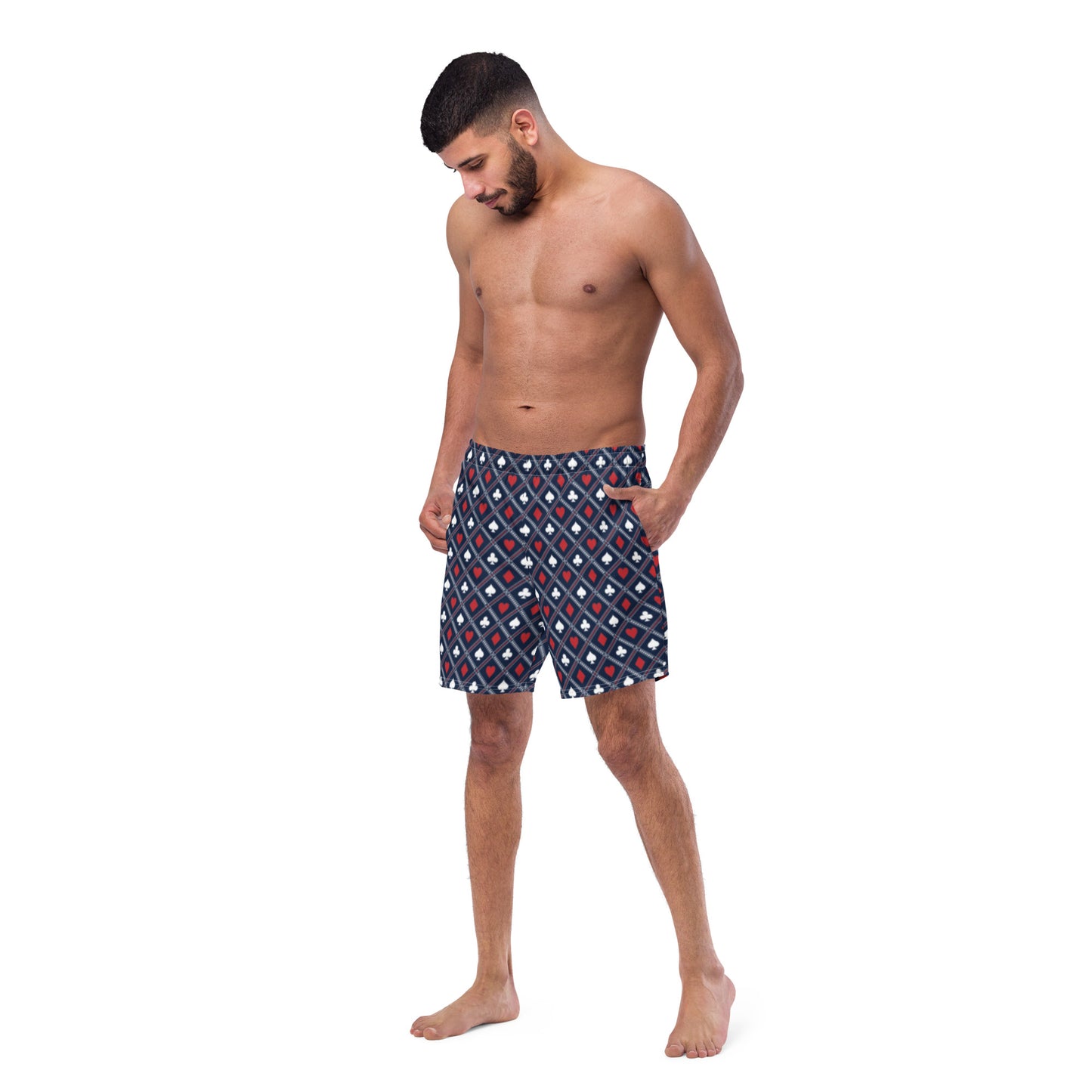 Suited Border Swim Trunks