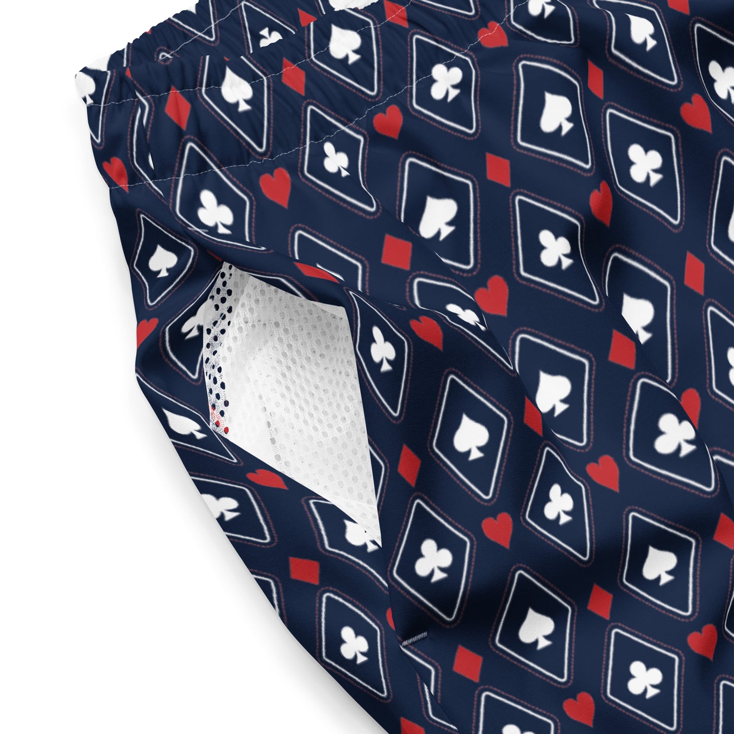 Suited Diamond Pattern Swim Trunks