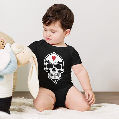 Skulled Baby Onesie, Hearts