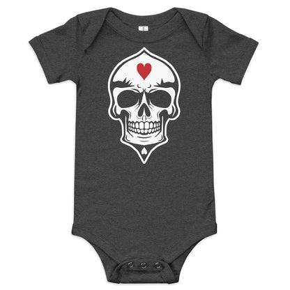 Skulled Baby Onesie, Hearts