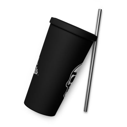 The Skulled Insulated Tumbler with a Straw