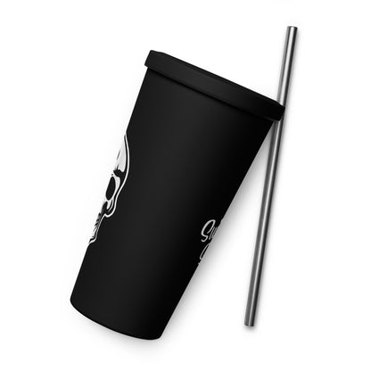 The Skulled Insulated Tumbler with a Straw