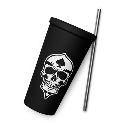 The Skulled Insulated Tumbler with a Straw