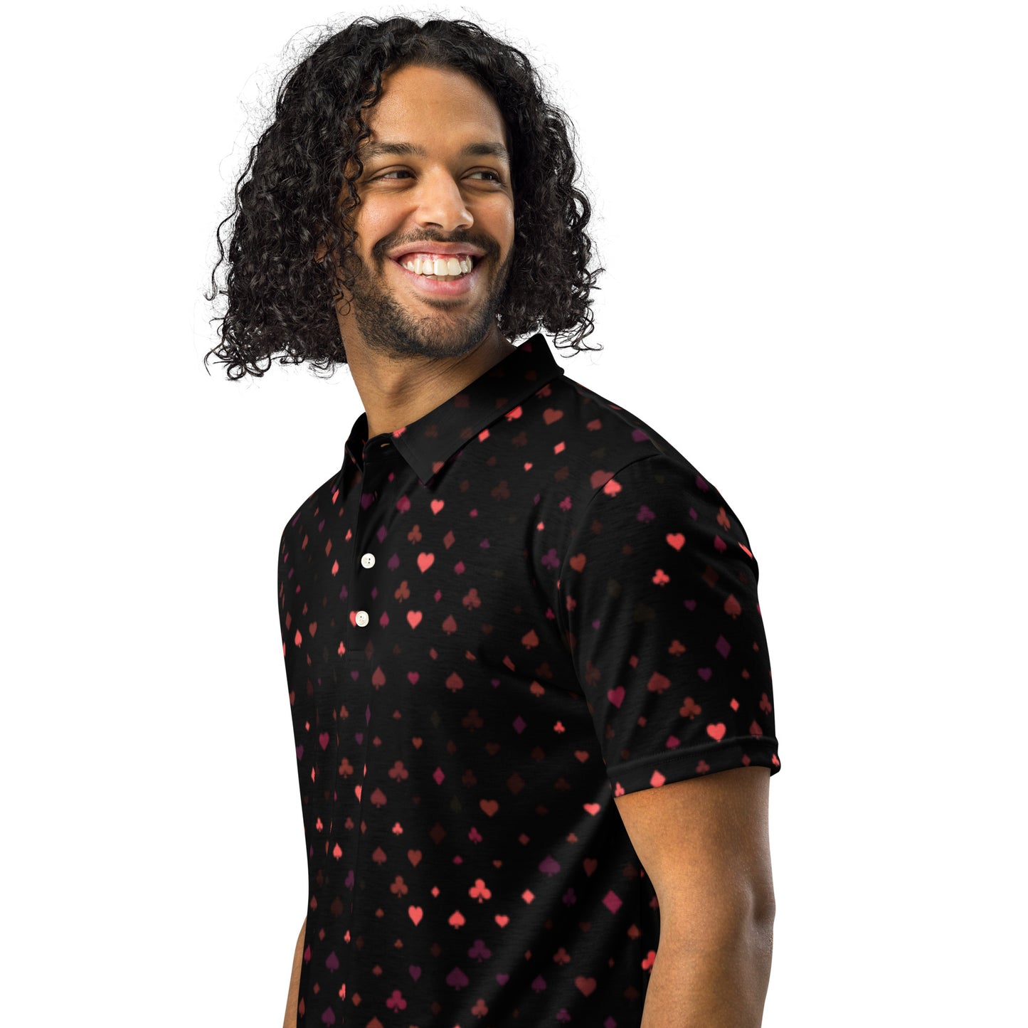 Suited Matrix Slim Fit Poker Polo