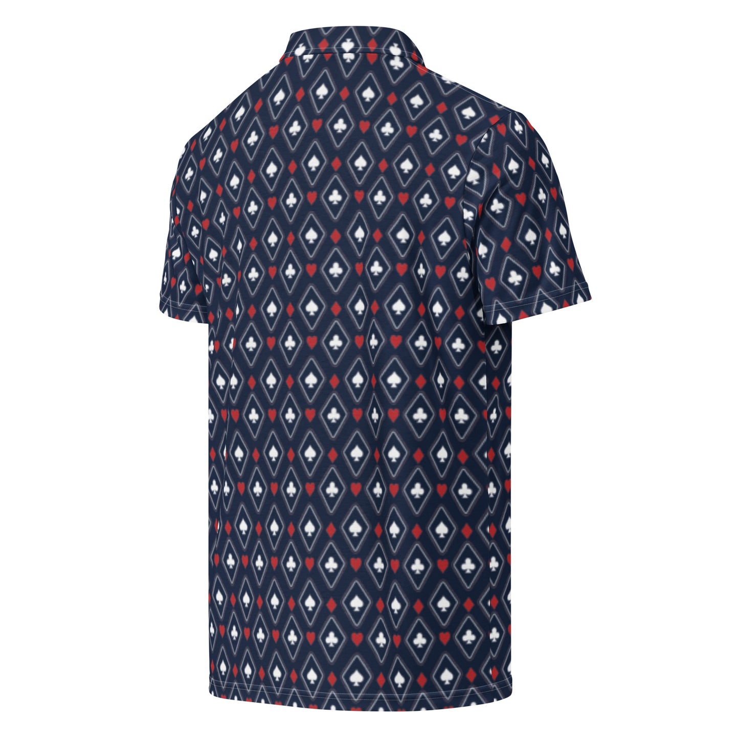 Suited Diamond Pattern Slim Fit Poker Polo