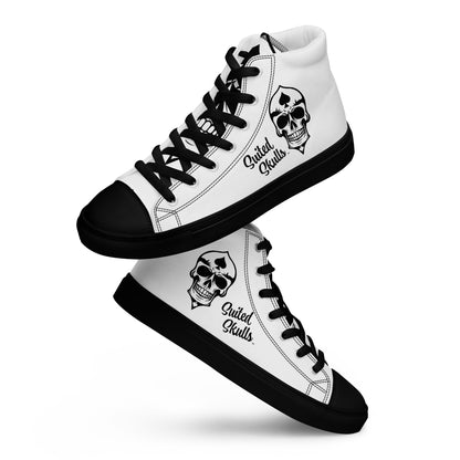 Skulled Lace-Up High Tops, Spades (Men)