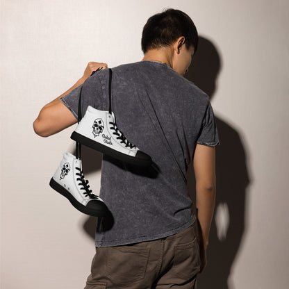 Skulled Lace-Up High Tops, Spades (Men)