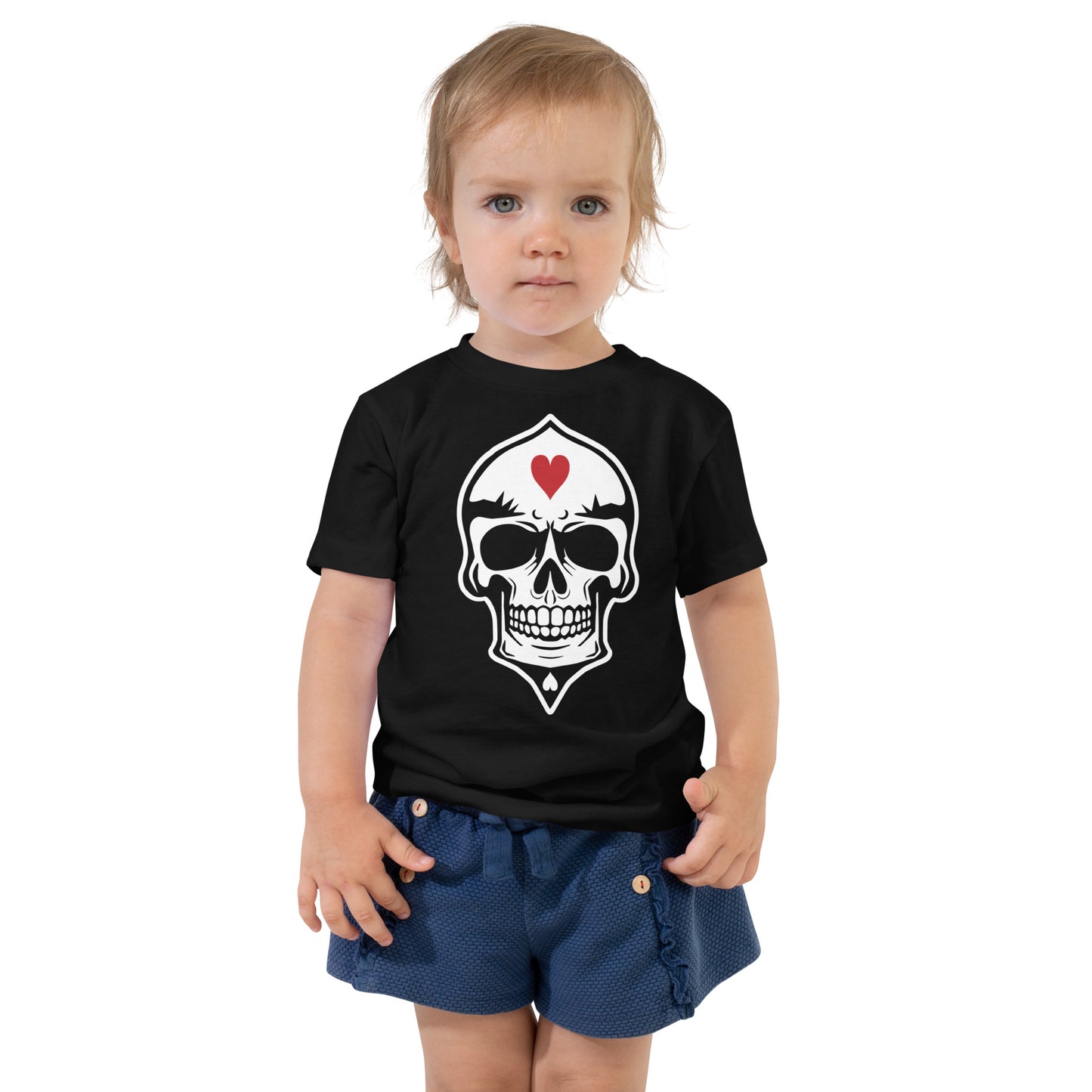 Skulled T-Shirt, Hearts (Toddler)