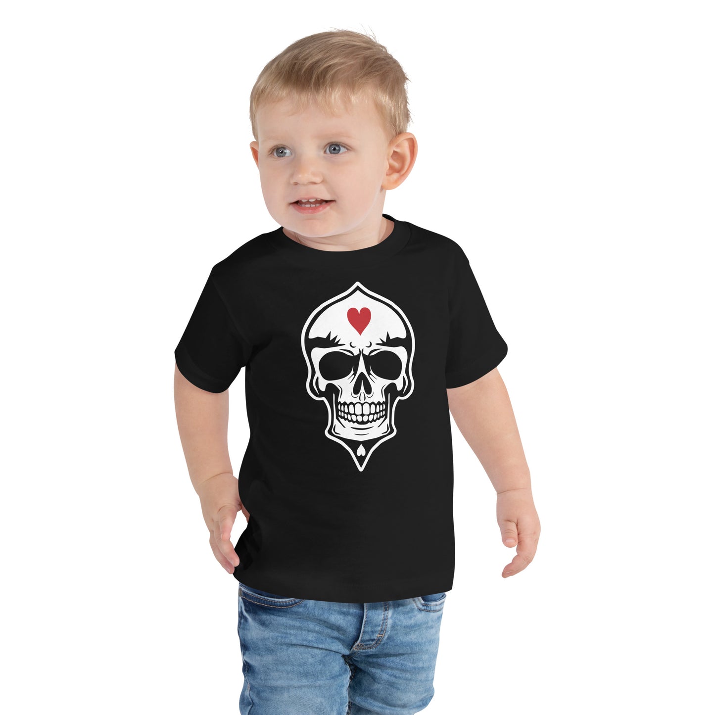 Skulled T-Shirt, Hearts (Toddler)