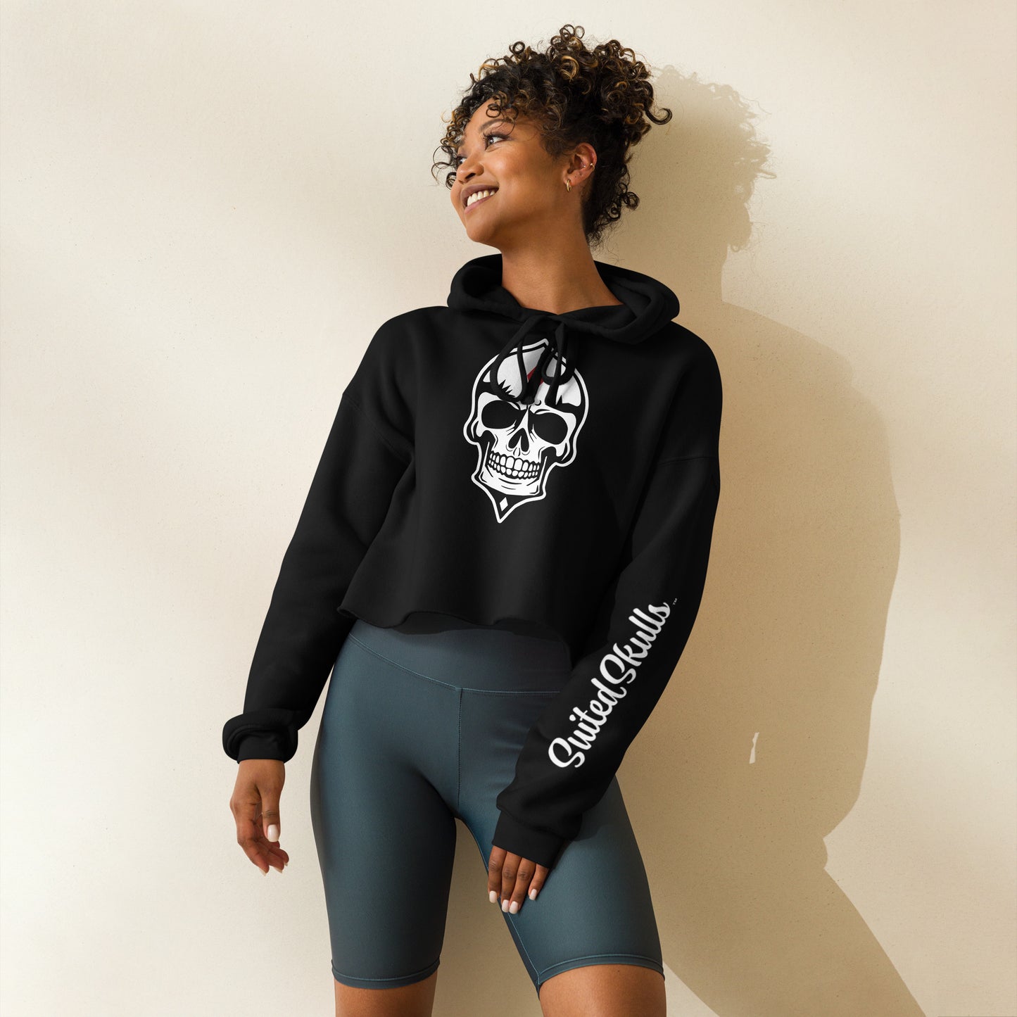 Skulled Crop Hoodie (Women)
