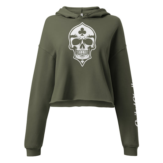 Skulled Crop Hoodie (Women)