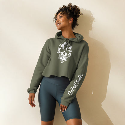 Skulled Crop Hoodie (Women)