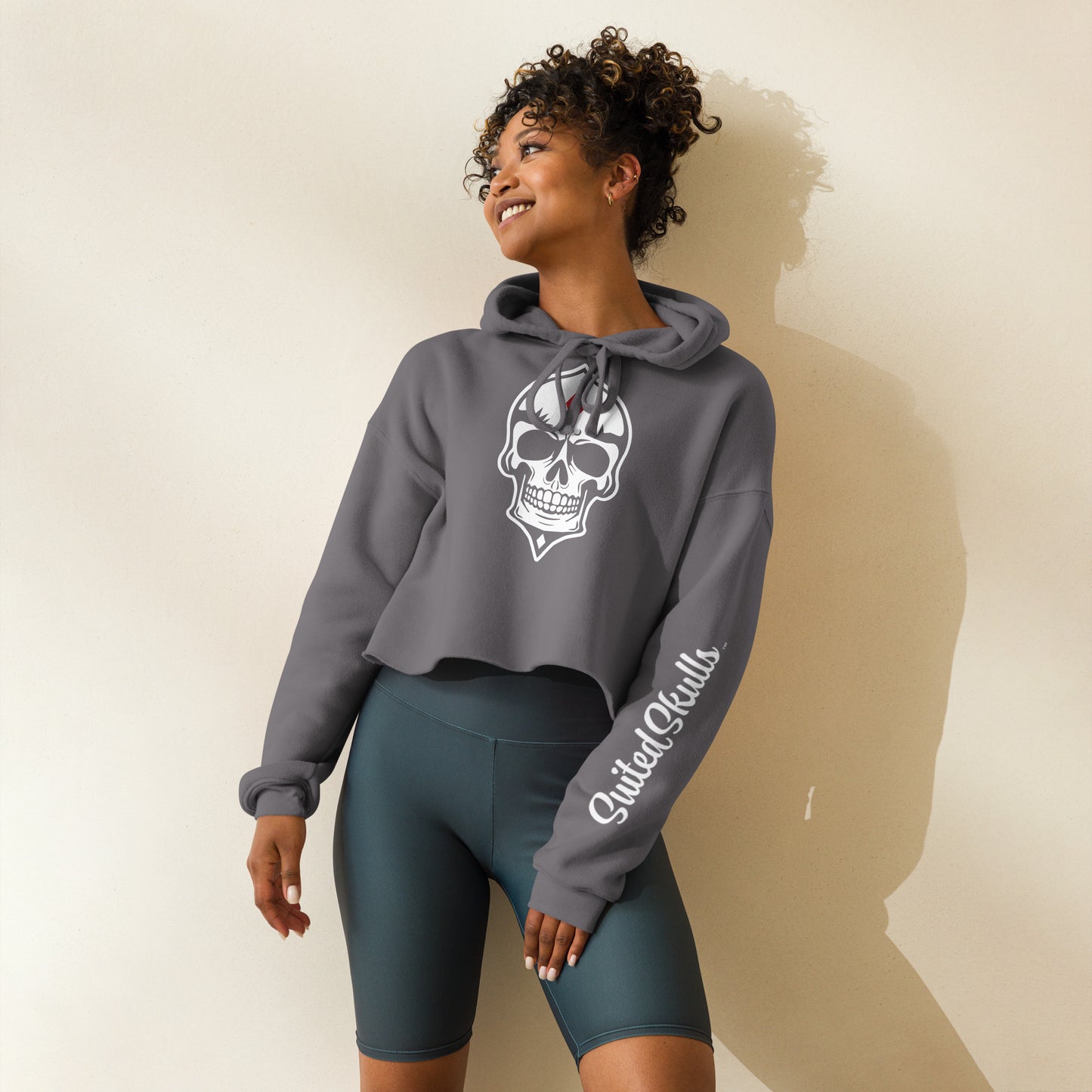 Skulled Crop Hoodie (Women)